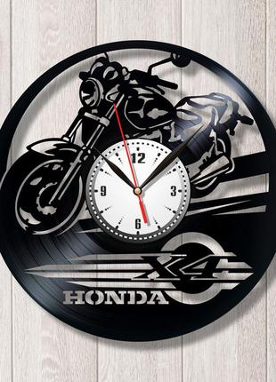 Мотоцикл honda х4 часы с байком часы мотобайк часы мотоцикл хонда часы виниловые часы в холл фанату мотоциклов3 фото