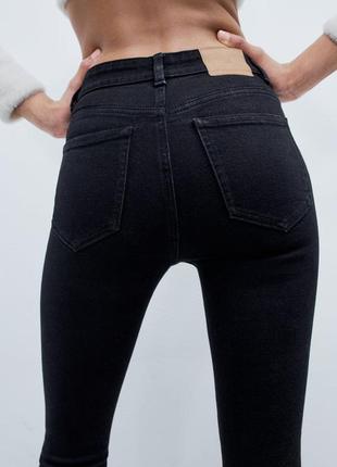 Джинси жіночі zara, колір чорний😍 джинси скіні джинсы скини скинни