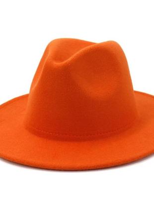 Стильная  фетровая шляпа федора салатовая8 фото