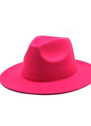 Стильная  фетровая шляпа федора салатовая2 фото