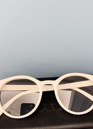 Круглі іміджеві окуляри з прозорою лінзою коричневий6 фото