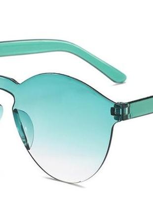 Стильные безоправные  солнцезащитные очки фиолетовый с градиентом 38 фото