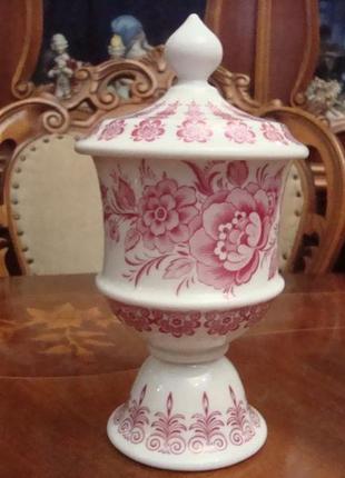 Старовинна табакерка райський птах фарфор баварія німеччина