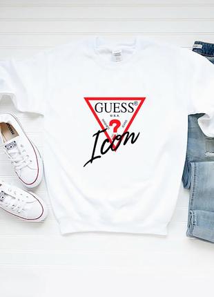 Женский свитшот guess гесс белый жіночій світшот гесс білий5 фото