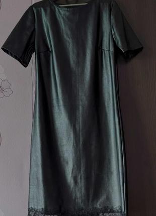 Платье эко кожа, кожзам, обалденно красивое, 42-44 размер, s-m5 фото