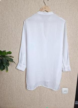 Подовжена блуза туніка сорочка з ліоцелу4 фото
