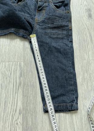 Круті джинси штани брюки на підтяжках розмір 12міс4 фото