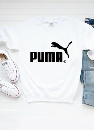 Женский свитшот puma пума белый жіночій світшот пума білий