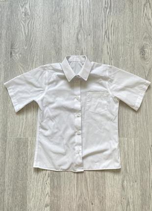Крута біла рубашка теніска шкільна форма tu 8років1 фото