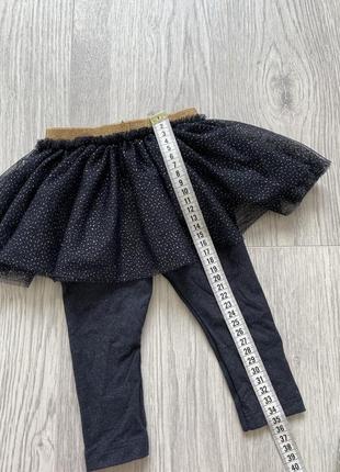 Круті лосіни штани брюки з фатин спідницею юбка petit 6міс3 фото