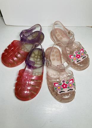 Силіконові босоніжки аквашузы мильниці на дівчинку 28 29 розмір