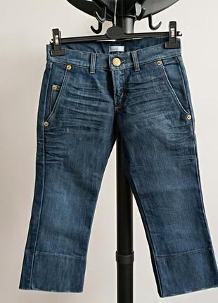 Плотные женские джинсовые бриджи капри хлопок pinko donna  оригинал1 фото