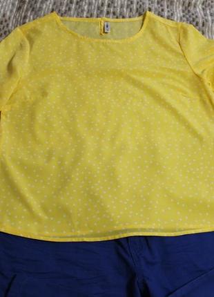 Сонячна шифонова блуза принт зірочки м1 фото