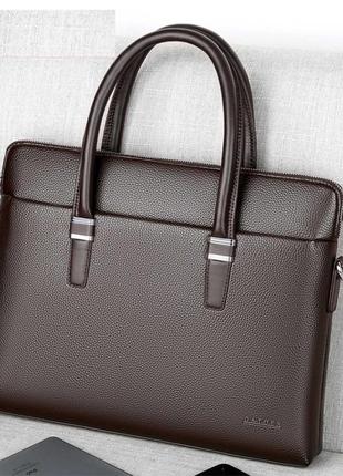 Кожаный мужской деловой портфель сумка для документов под а4 aliri_10250 коричневый2 фото
