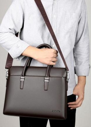 Кожаный мужской деловой портфель сумка для документов под а4 aliri_10250 коричневый