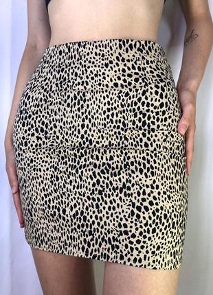 Спідниця у леопардовому принті. юбка леопард1 фото