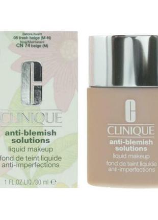 Тональний крем для проблемної шкіри clinique anti-blemish solutions liquid makeup 30ml - cn 74 beige (m)1 фото