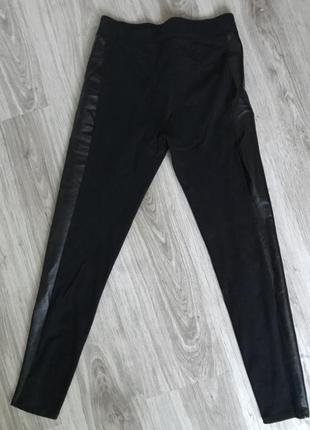 Victoria’s secret vs pink fashion black faux leather leggings оригинал лосины8 фото