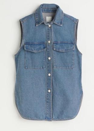 Нова стильна джинсова жилетка оверсайз під вінтаж