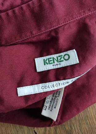 Сорочка рубашка kenzo paris, бордо,синій, бавовна,m,s,36,383 фото