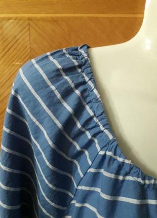 Брендова нова  100% бавовна стильна блуза  в полоску р.16 від  tu5 фото