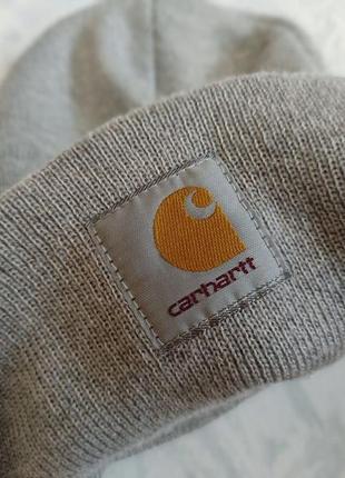 Шапка carhartt сірого кольору демісезонна шапка3 фото