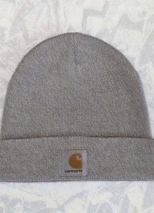 Шапка carhartt сірого кольору демісезонна шапка6 фото