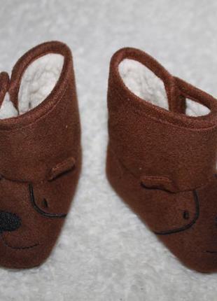 Маленькие пинетки ботиночки по стельке на ножку до 9.5 см.