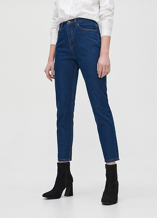 Джинсы с высокой посадкой cropp denim