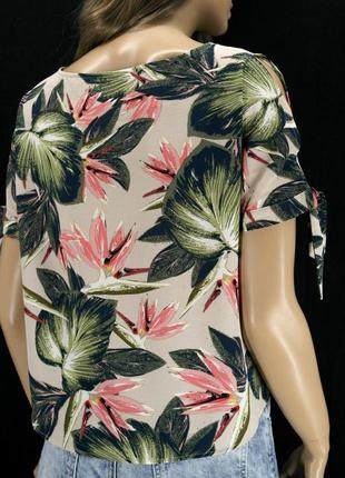 Красива блузка "m&co" з тропічний принт. розмір uk12.4 фото