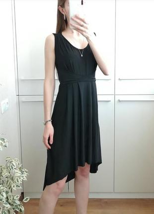 Черное  коктейльное платье с кружевной спиной италия 🌺5 фото