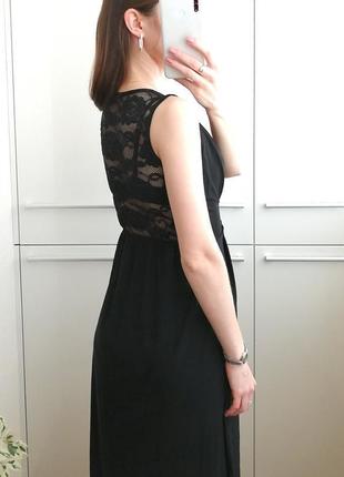 Черное  коктейльное платье с кружевной спиной италия 🌺2 фото