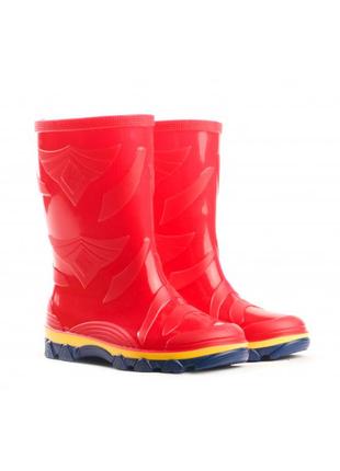Гумові чоботи червоні для дівчинки 23-35 розмір резинові чоботи сапоги2 фото