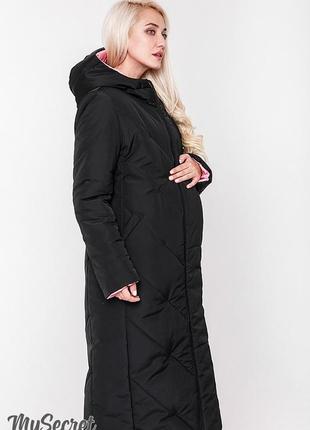 Зимовий двостороннє пальто для вагітних2 фото