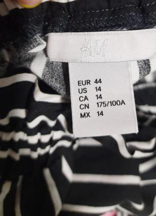 Котонова блуза, ефектний чорно-білий принт4 фото