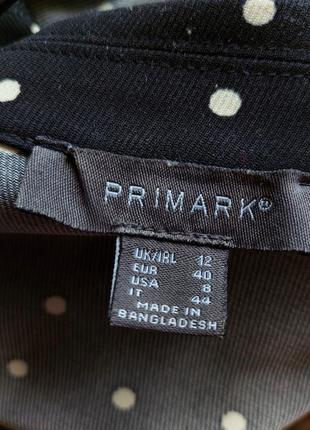 Чорний піджак в білий горошок без підкладки полегшений primark(розмір 10-12)7 фото