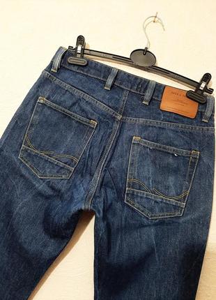 Jack & jones брендовые укороченные джинсы синие мужские бриджи прямые 44-46 оригинал cropped/frank8 фото