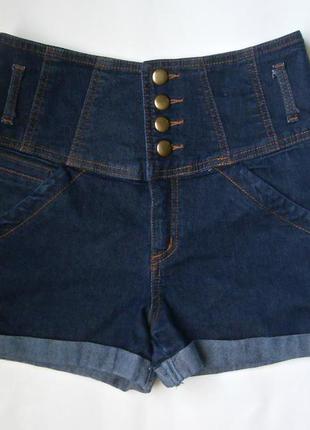 Круті джинсові шорти завищена талія1 фото