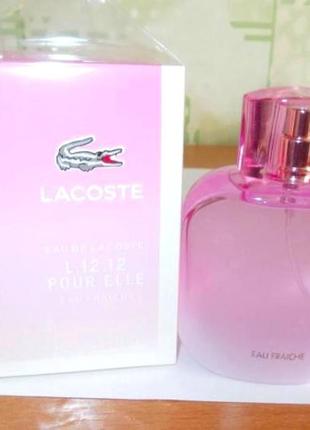 Lacoste eau de lacoste l.12.12 pour elle eau fraiche 💥оригінал 3 мл розпив аромату9 фото