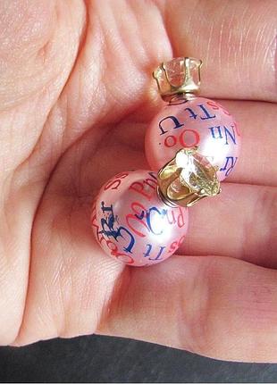 Сережки кульки пуссети з кристалами, нові! арт. 109011