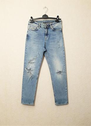 Брендовые джинсы голубые мужские зауженные размер w28 l28 colin's оригинал2 фото