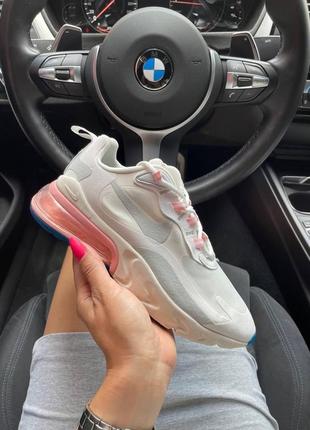 Кросівки жіночі nike air max 270 react grey pink

/ женские кроссовки найк