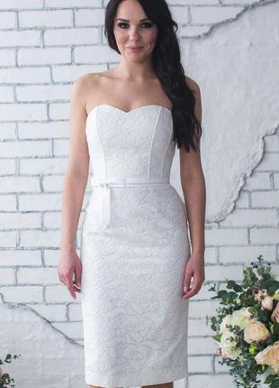 Розкішне ошатне плаття на кісточках з преміум дорогої тканини шовк натуральний