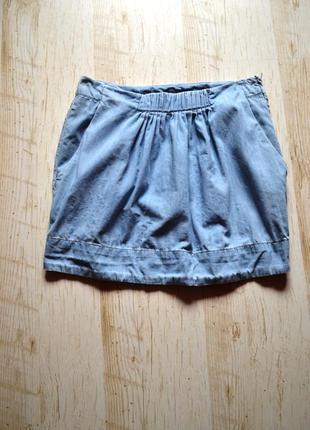 Джинсова міні-спідниця zara 2