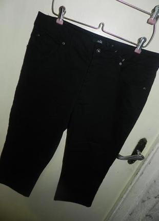 Стрейч-котон,джинсові,чорні бриджі,великого розміру,упоряд.нових,isolde