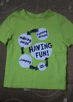 Яркая футболка motercare для малыша 2-3лет