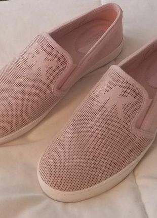 Кеды слипоны michael kors pink suede  оригинал из сша