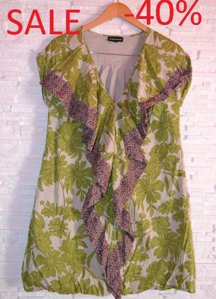 Летнее платье цветы натуральная ткань warehouse
