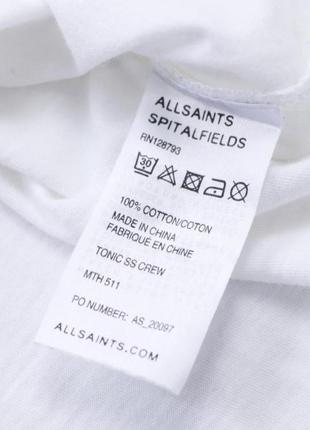 Біла базова футболка allsaints religion zara5 фото