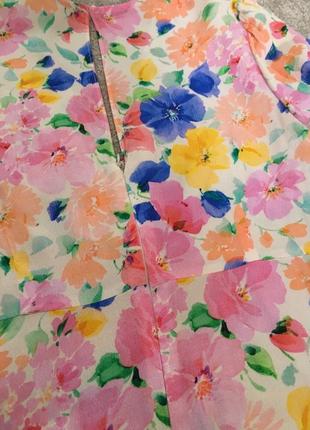 Яскраве квіткове плаття zara floral міні5 фото